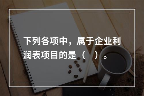 下列各项中，属于企业利润表项目的是（　）。