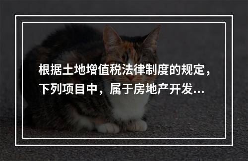 根据土地增值税法律制度的规定，下列项目中，属于房地产开发成本