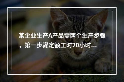 某企业生产A产品需两个生产步骤，第一步骤定额工时20小时，第