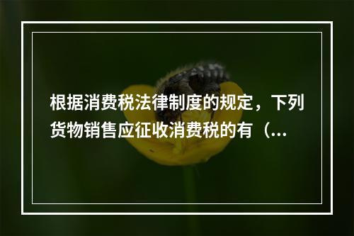 根据消费税法律制度的规定，下列货物销售应征收消费税的有（　）