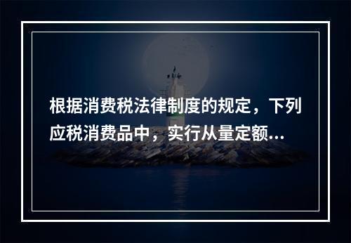 根据消费税法律制度的规定，下列应税消费品中，实行从量定额计征