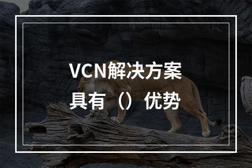 VCN解决方案具有（）优势