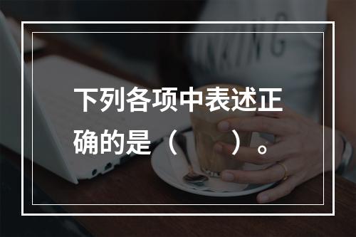 下列各项中表述正确的是（　　）。