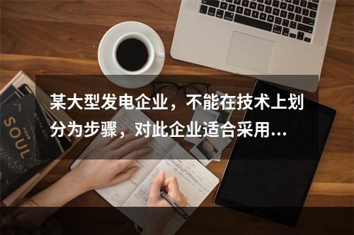 某大型发电企业，不能在技术上划分为步骤，对此企业适合采用的成