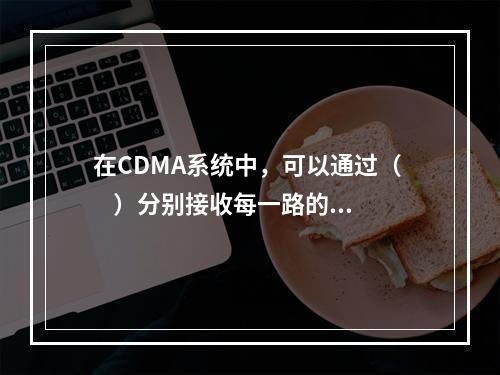 在CDMA系统中，可以通过（     ）分别接收每一路的信号