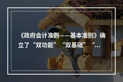 《政府会计准则——基本准则》确立了“双功能”“双基础”“双报