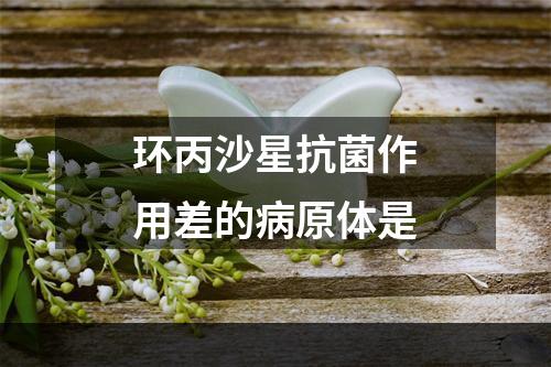 环丙沙星抗菌作用差的病原体是