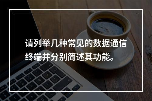 请列举几种常见的数据通信终端并分别简述其功能。