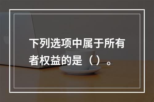 下列选项中属于所有者权益的是（ ）。