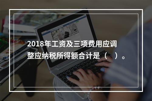 2018年工资及三项费用应调整应纳税所得额合计是（　）。