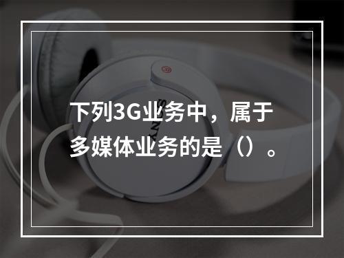 下列3G业务中，属于多媒体业务的是（）。