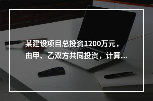 某建设项目总投资1200万元，由甲、乙双方共同投资，计算期为