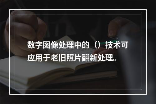 数字图像处理中的（）技术可应用于老旧照片翻新处理。