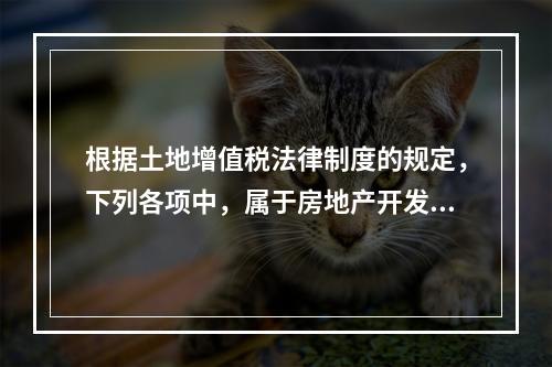 根据土地增值税法律制度的规定，下列各项中，属于房地产开发成本