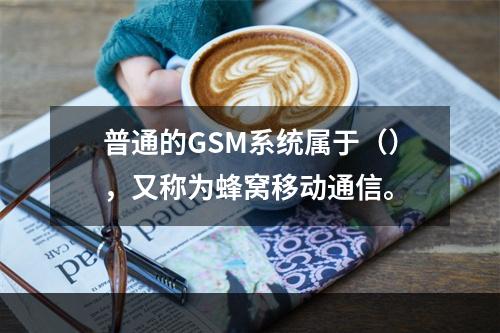 普通的GSM系统属于（），又称为蜂窝移动通信。