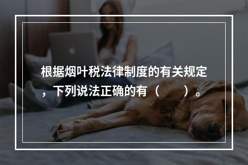 根据烟叶税法律制度的有关规定，下列说法正确的有（　　）。