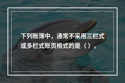 下列账簿中，通常不采用三栏式或多栏式账页格式的是（ ）。