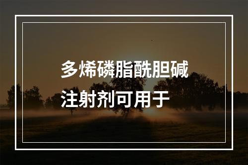 多烯磷脂酰胆碱注射剂可用于