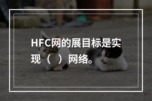 HFC网的展目标是实现（   ）网络。