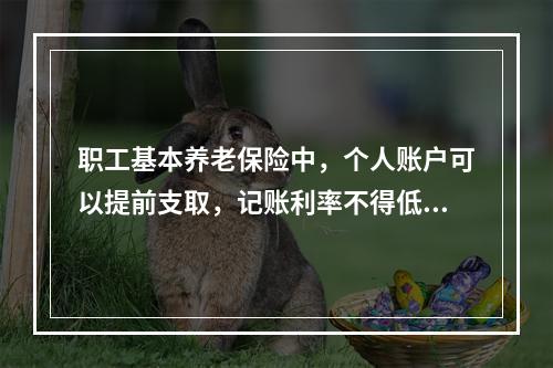 职工基本养老保险中，个人账户可以提前支取，记账利率不得低于银