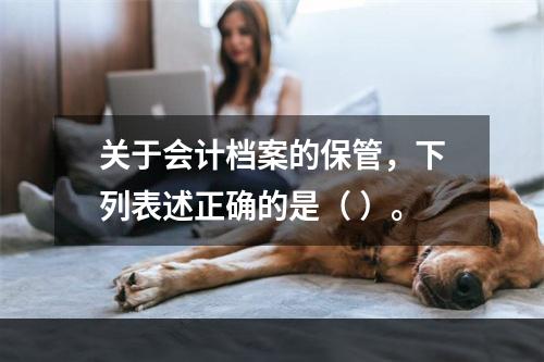 关于会计档案的保管，下列表述正确的是（ ）。