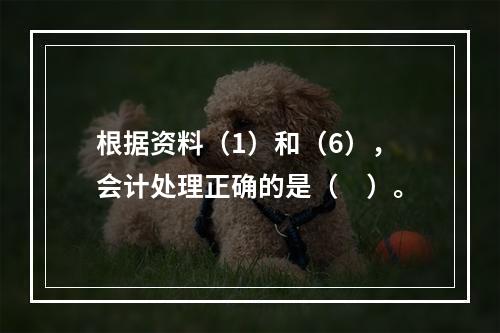 根据资料（1）和（6），会计处理正确的是（　）。