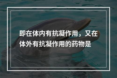 即在体内有抗凝作用，又在体外有抗凝作用的药物是