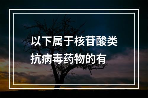 以下属于核苷酸类抗病毒药物的有