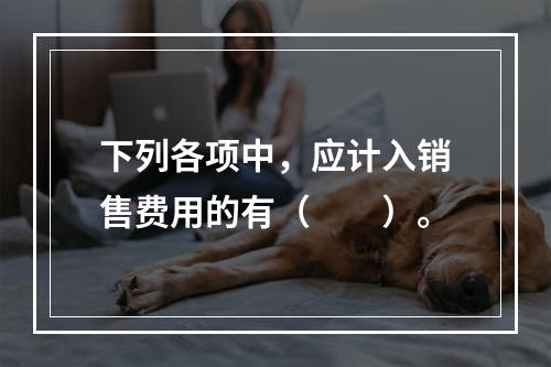 下列各项中，应计入销售费用的有（　　）。