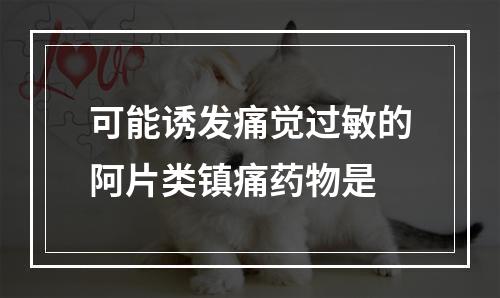 可能诱发痛觉过敏的阿片类镇痛药物是