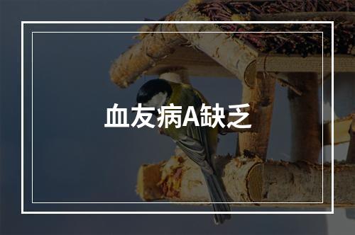 血友病A缺乏