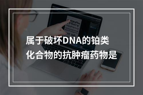 属于破坏DNA的铂类化合物的抗肿瘤药物是