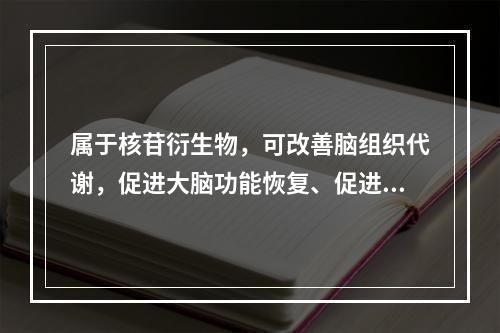 属于核苷衍生物，可改善脑组织代谢，促进大脑功能恢复、促进苏醒