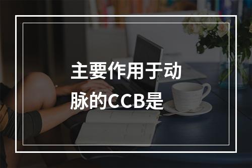 主要作用于动脉的CCB是