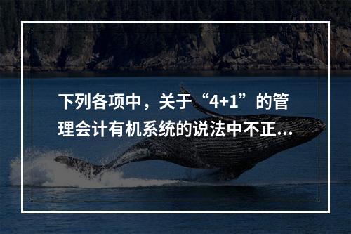 下列各项中，关于“4+1”的管理会计有机系统的说法中不正确的