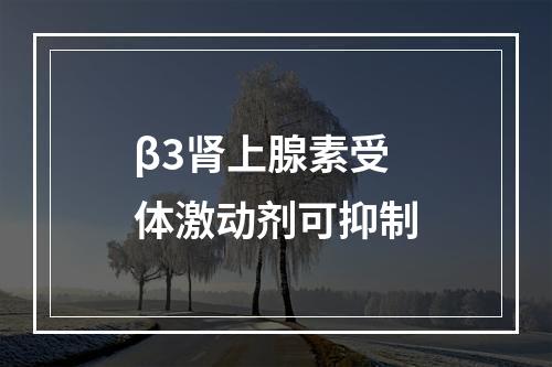 β3肾上腺素受体激动剂可抑制