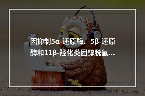 因抑制5α-还原酶、5β-还原酶和11β-羟化类固醇脱氢酶，