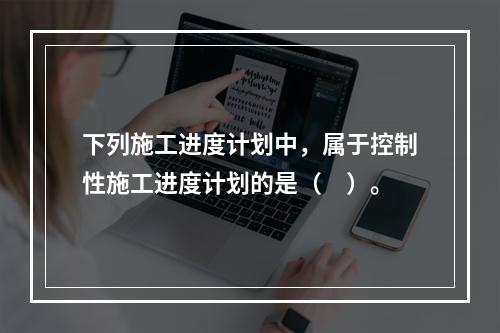 下列施工进度计划中，属于控制性施工进度计划的是（　）。