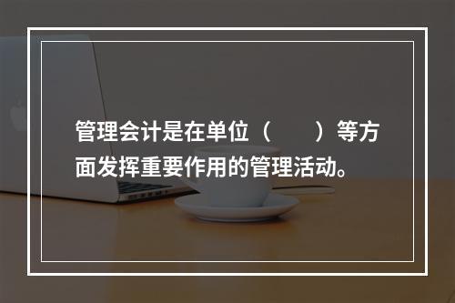 管理会计是在单位（　　）等方面发挥重要作用的管理活动。