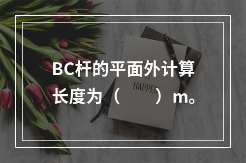 BC杆的平面外计算长度为（　　）m。