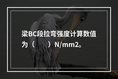 梁BC段拉弯强度计算数值为（　　）N/mm2。