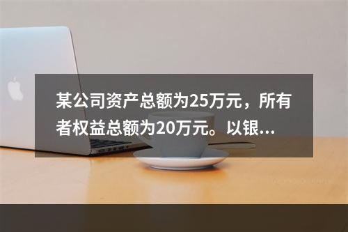 某公司资产总额为25万元，所有者权益总额为20万元。以银行存