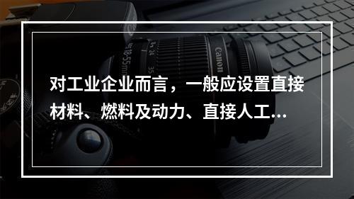 对工业企业而言，一般应设置直接材料、燃料及动力、直接人工、制