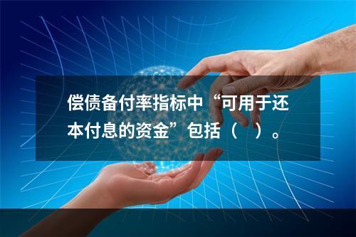 偿债备付率指标中“可用于还本付息的资金”包括（　）。