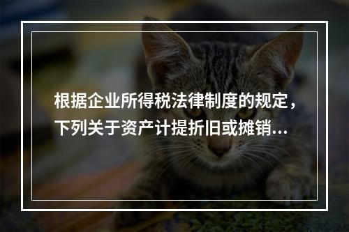 根据企业所得税法律制度的规定，下列关于资产计提折旧或摊销年限