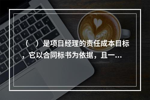 （　）是项目经理的责任成本目标，它以合同标书为依据，且一般情