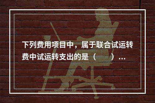 下列费用项目中，属于联合试运转费中试运转支出的是（　　）。