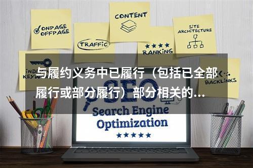 与履约义务中已履行（包括已全部履行或部分履行）部分相关的支出