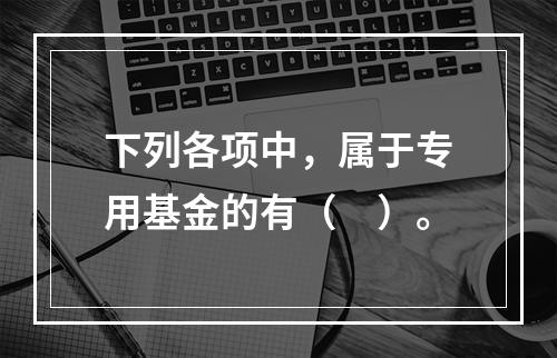 下列各项中，属于专用基金的有（　）。