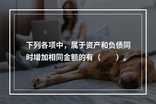 下列各项中，属于资产和负债同时增加相同金额的有（　　）。